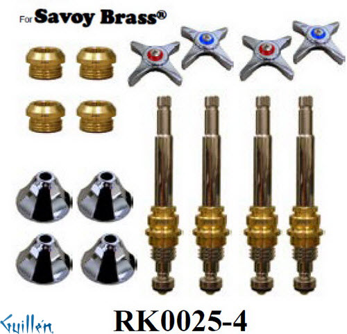 JER RK0025-4;; __ 4; Rebuild kit with 4 cross handle; in Chrome