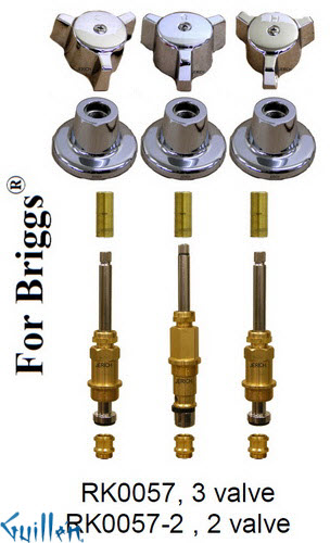 JER RK0057;; __ 3; Rebuild kit with 3 unknown handle; in Chrome