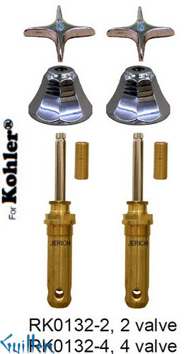 JER RK0132-4;; __ 4; Rebuild kit with 4 cross handle; in Chrome