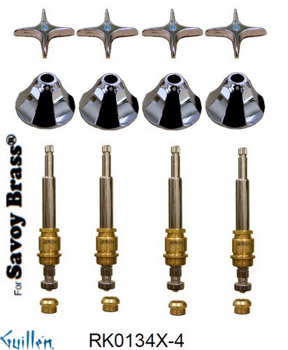 JER RK0134X-4;; __ 4; Rebuild kit with 4 cross handle; in Chrome
