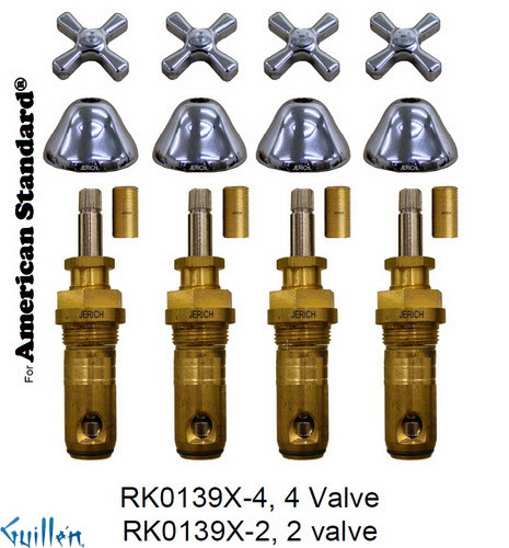 JER RK0139X-4;; __ 4; Rebuild kit with 4 cross handle; in Chrome