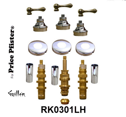 JER RK0301LH;;__ 3; Rebuild kit with 3 lever handle; in Chrome