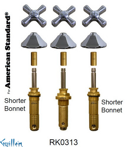 JER RK0313;; __ 3; Rebuild kit with 3 cross handle; in Chrome