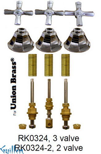 JER RK0324-2;; __ 2; Rebuild kit with 2 cross handle; in Chrome