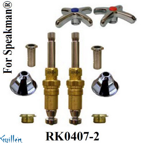 JER RK0407-2;; __ 2; Rebuild kit with 2 cross handle; in Chrome