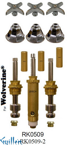 JER RK0509-2;; __ 2; Rebuild kit with 2 cross handle; in Chrome