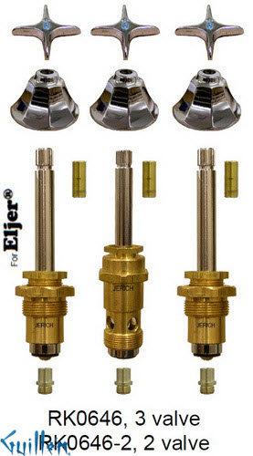 JER RK0646-2;; __ 2; Rebuild kit with 2 cross handle; in Chrome