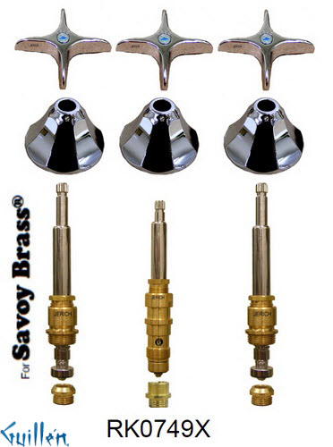 JER RK0749X;; __ 3; Rebuild kit with 3 cross handle; in Chrome