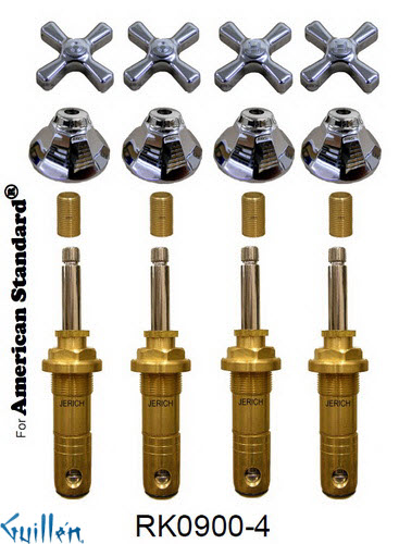 JER RK0900-4;; __ 4; Rebuild kit with 4 cross handle; in Chrome