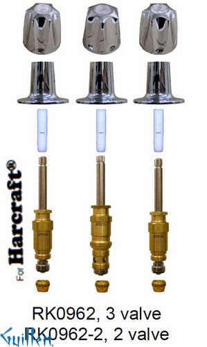 JER RK0962-2;; __ 2; Rebuild kit with 2 knob handle; in Chrome