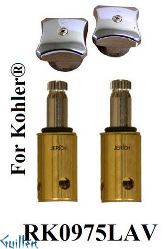 JER RK0975LAV;; __ 2; Rebuild kit with 2 knob handle; in Chrome
