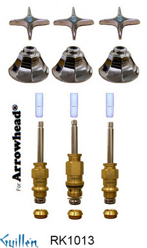 JER RK1013;; __ 3; Rebuild kit with 3 cross handle; in Chrome