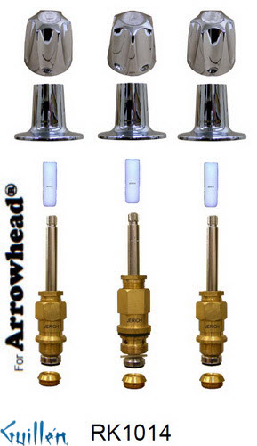JER RK1014;; __ 3; Rebuild kit with 3 knob handle; in Chrome