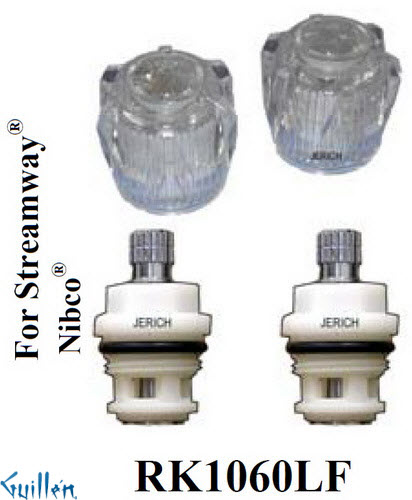 JER RK1060LF;; __ 2; Rebuild kit with 2 knob acrylic handle; in Chrome