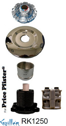 JER RK1250;; __ 1; Rebuild kit with 1 knob acrylic handle; in Chrome