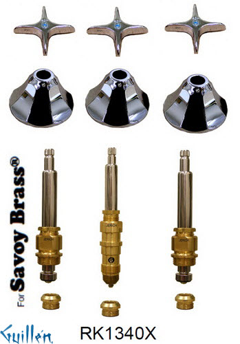 JER RK1340X;; __ 3; Rebuild kit with 3 cross handle; in Chrome