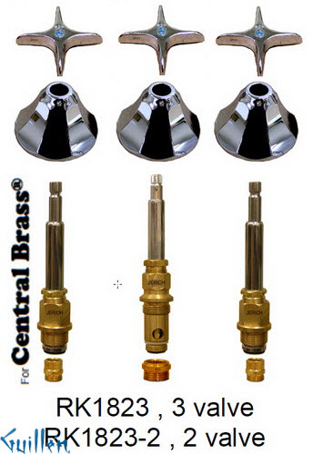 JER RK1823-2;; __ 2; Rebuild kit with 2 cross handle; in Chrome