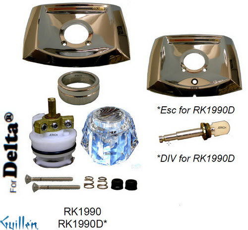 JER RK1990; ; DE rebuild kit; in Unfinish; Replaces 1602-KIT