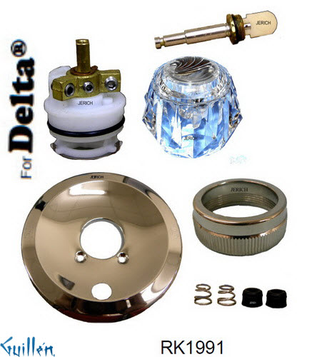 JER RK1991;; __ 1; Rebuild kit with 1 knob acrylic handle; in Chrome