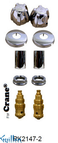 JER RK2147-2;; __ 2; Rebuild kit with 2 knob handle; in Chrome