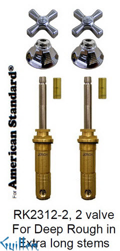 JER RK2312-2;; __ 2; Rebuild kit with 2 cross handle; in Chrome