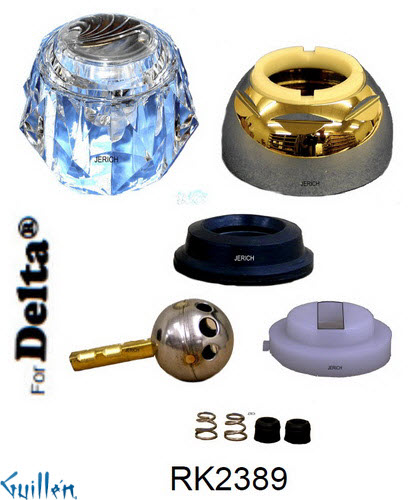 JER RK2389;; __ 1; Rebuild kit with 1 knob acrylic handle; in Chrome