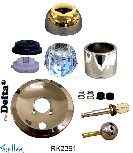 JER RK2391;; __ 1; Rebuild kit with 1 knob acrylic handle; in Chrome