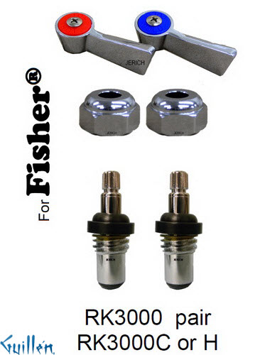 JER RK3000LF;; __ 2; Rebuild kit with 2 lever handle; in Chrome