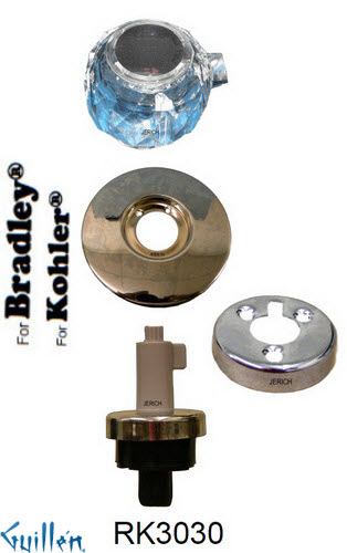 JER RK3030;; __ 1; Rebuild kit with 1 knob acrylic handle; in Chrome