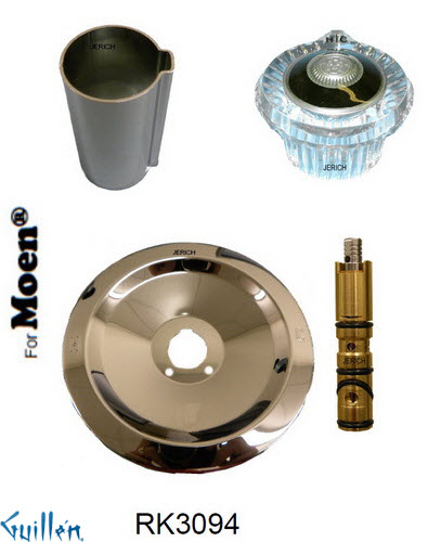 JER RK3094;; __ 1; Rebuild kit with 1 knob acrylic handle; in Chrome