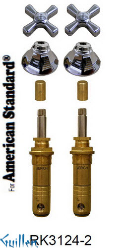 JER RK3124-2;; __ 2; Rebuild kit with 2 cross handle; in Chrome