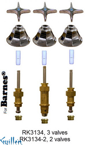 JER RK3134-2;; __ 2; Rebuild kit with 2 cross handle; in Chrome