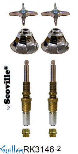 JER RK3146-2;; __ 2; Rebuild kit with 2 cross handle; in Chrome