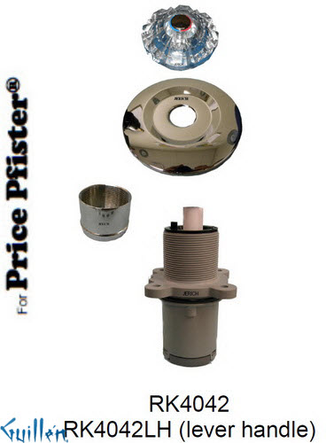 JER RK4042;; __ 1; Rebuild kit with 1 knob acrylic handle; in Chrome