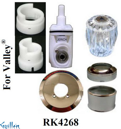 JER RK4268;; __ 1; Rebuild kit with 1 knob acrylic handle; in Chrome