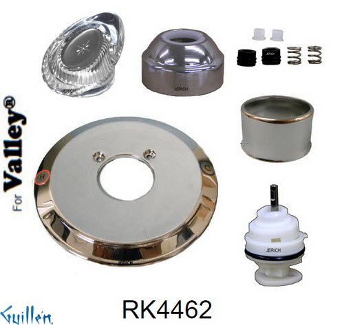 JER RK4462;; __ 1; Rebuild kit with 1 knob acrylic handle; in Chrome