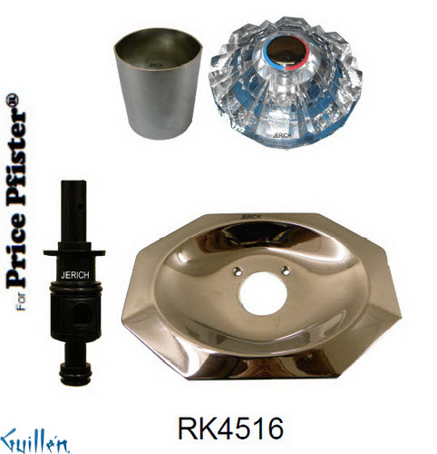 JER RK4516;; __ 1; Rebuild kit with 1 knob acrylic handle; in Chrome