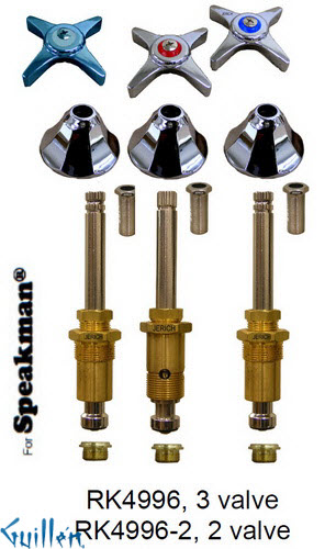 JER RK4996-2;; __ 2; Rebuild kit with 2 cross handle; in Chrome