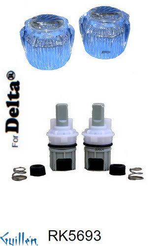 JER RK5693;; __ 2; Rebuild kit with 2 knob acrylic handle; in Chrome