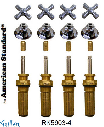 JER RK5903-4;; __ 4; Rebuild kit with 4 cross handle; in Chrome