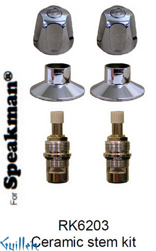 JER RK6203;; __ 2; Rebuild kit with 2 knob handle; in Chrome