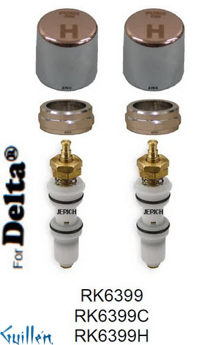 JER RK6399C;; __ 2; Rebuild kit with 2 knob handle; in Chrome
