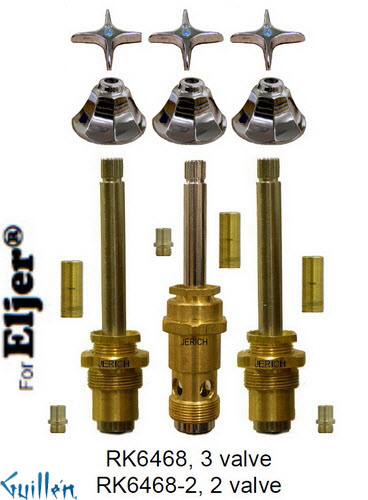 JER RK6468;; __ 3; Rebuild kit with 3 cross handle; in Chrome