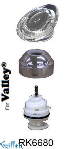 JER RK6680;; __ 1; Rebuild kit with 1 knob acrylic handle; in Chrome