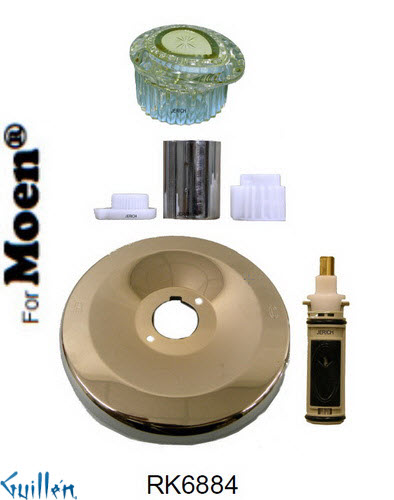 JER RK6884;; __ 1; Rebuild kit with 1 knob acrylic handle; in Chrome