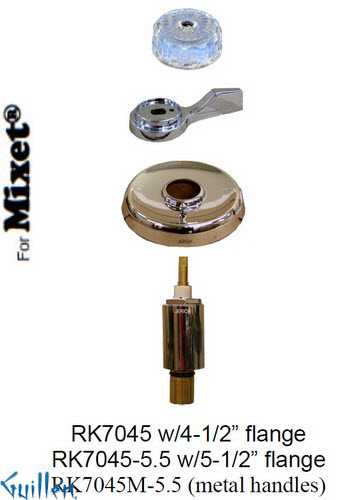 JER RK7045;; __ 1; Rebuild kit with 1 lever acrylic handle; in Chrome