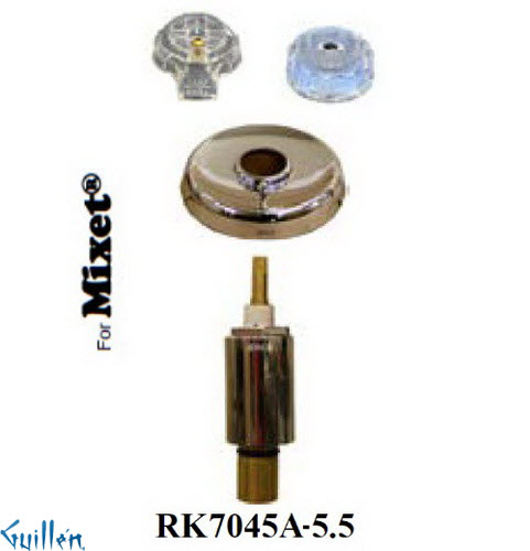 JER RK7045A-5.5;; __ 1; Rebuild kit with 1 lever acrylic handle; in Chrome