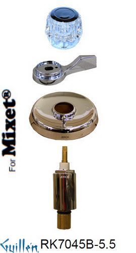 JER RK7045B-5.5;; __ 1; Rebuild kit with 1 lever acrylic handle; in Chrome
