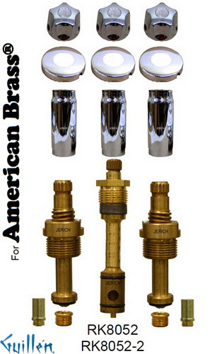 JER RK8052;; __ 3; Rebuild kit with 3 knob w/ 5 prong handle; in Chrome
