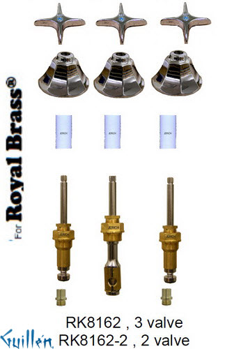 JER RK8162;; __ 3; Rebuild kit with 3 cross handle; in Chrome